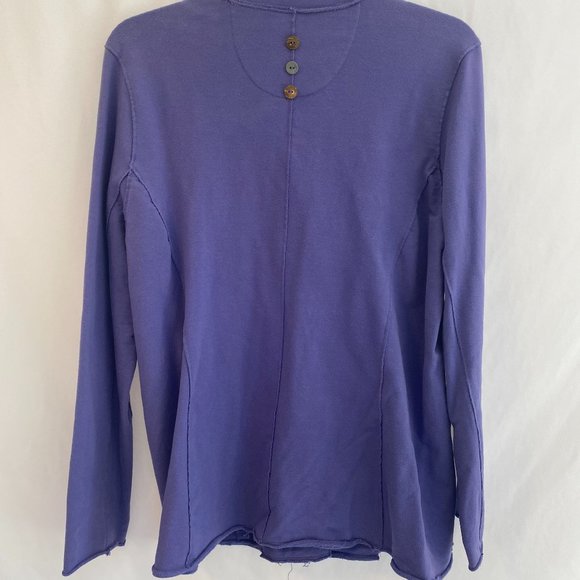 White Lotus Lifestyle Purple Long Sleeve Button Down Jacket Pockets Large - Picture 10 of 16